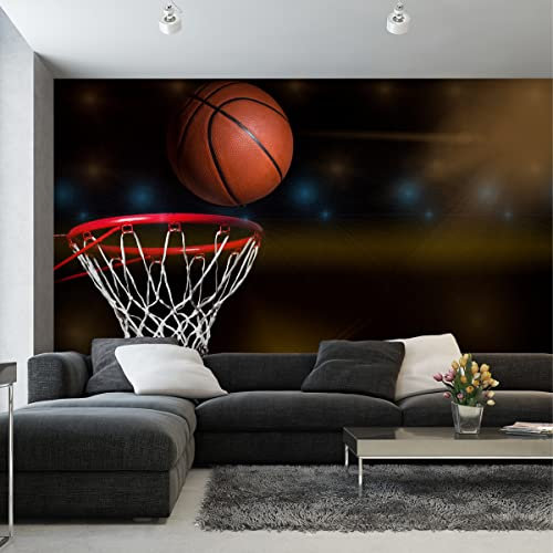 Muralo Tapete Selbstklebend Jugend, Ball, Basketball, 3D - 450x300 cm