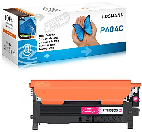 LOSMANN Toner Kompatibel für Samsung P404 CLT-P404C 404S CLT-K404S CLT-C404S CLT-M404S CLT-Y404S für Xpress SL-C430W C480FW C480W C480 C430 C480FN C433 (1x Magenta)
