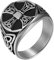 JewelryWe Schmuck Herren-Ring Edelstahl Vintage Wikinger Irische Trinity Keltische Knoten Kreuz Ringe Siegelringe Männer Bandringe Gravur, Silber Größe 59