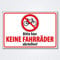 Hochwertiges Schild aus Alu-Dibond mit UV-Schutzlackierung  BITTE HIER KEINE FAHRRÄDER ABSTELLEN! 300 x 200 mm rechteckig | Parkverbot | Fahrräder Verboten |