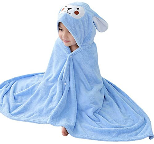 Gukasxi Baby Badetuch Kinder Kapuzen Badetuch 70x140 cm Baby Kapuzenhandtuch Schwimmen Strand Handtuch, Dicke und Ultra Weiche Kinder Badetuch Handtuch mit Kapuze Strandtücher für Jungen und Mädchen