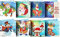 F4B 8 Stück Weihnachtskarten Diamond Painting 15x15cm | Runde Strasssteine | Mit Briefumschlägen | Weihnachten | Kartenset | Karten | Frohe Weihnachten | Kinder | Paket Erwachsene und Kinder