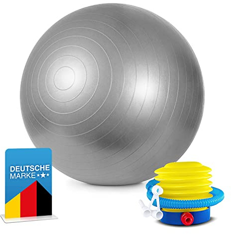 Body & Mind® Gymnastikball 50 cm mit Pumpe – Sitzball & Yogaball | Ergonomischer Trainingsball für Büro & Homeoffice – Pilates, Rückentraining, kein unangenehmer Geruch