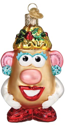 Old World Christmas Mrs. Potato Head Glass Blown Ornament for Christmas Tree