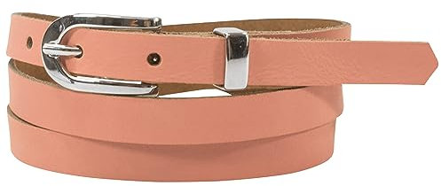 fashionchimp Basic Damengürtel aus 100% echtem Leder, schmaler Gürtel, Breite ca. 1,5cm, Made In Germany (Old-Pink-Althea, 100/BW85)
