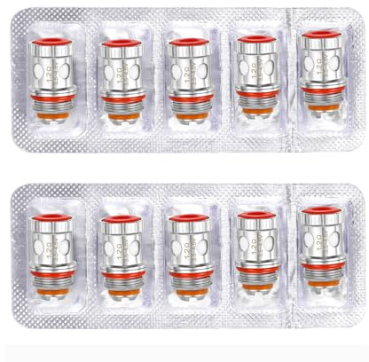 Virtue Yun 10 Resistenze di Ricambio Coil per Q16 FF, 1,2 Ohm Resistenza con Cotone Biologico, Senza Liquido, Senza Baccelli o Ricarica, Senza Nicotina