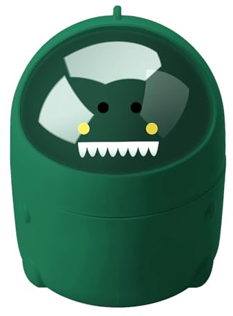 Luckious Brand Waste Bin - Desktop Garbage Basket, Mini Countertop Garbage Storage Bucket, Cute Wastebasket for Desk, Car, Office, Kitchen (Pink or Green)