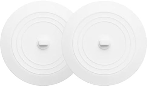 Vaincre Badewannen-Ablaufstopfen – 2 Stück, 12,7 cm, Silikon, Küche, Badezimmer, Haare, Wasserdusche, Badewannen-Ablaufstopfen, universeller flacher Saugnapf, Dusche, Küchenabdeckung,