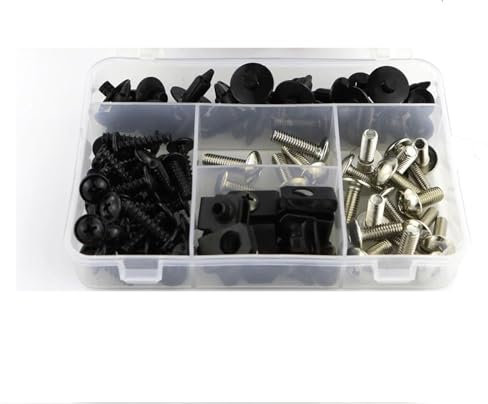 NILUWD Motorrad Komplette Verkleidung Schrauben Kit Clips Schrauben Unterlegscheibe Verschluss Für TMAX 530 TMAX530 2012-2021 2022 2023 2024 (Color : Silber)