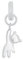 Amor Charm 925 Sterling Silber Damen Charms, 2 cm, Silber, Bär, Kommt in Schmuck Geschenk Box, 2038525