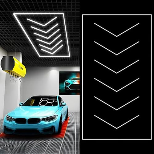 Sedtonmu Hexagon LED Garage Light, 6500K Sechseck Led Autogaragenlicht for Garage, Werkstatt, Lager, Keller, Fitnessstudio etc.,6000k,6