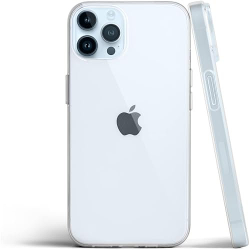JIAMU Hülle für iPhone 15Pro, Transparente Handyhülle Anti-Rutsch Kratzfest, Hochtransparent Stoßfest Schutzhülle (Durchsichtig) (15Pro)