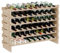 Lenmar RW-STK Weinregal aus Holz, 48-60 Flaschen Kapazität, 6 Ebenen, Farbe Beige, ideal für den Keller oder Wohnbereich, dekoratives Flaschenregal, Robustes Kellerregal für Weinflaschen (RW-STK-54)