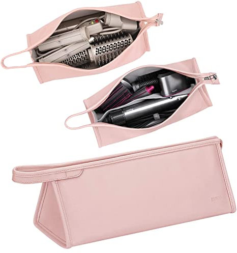 Pitrumo Borsa da viaggio portatile da trasporto compatibile con asciugacapelli Dyson Supersonic, styler Dyson Airwrap, piastra per capelli Dyson Corrale, sistema di asciugatura e styling Shark (Rosa)