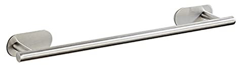 MKAK Porte-Serviettes en Acier Inoxydable 40 / 50cm Support de Tablette Murale Auto-adhésif Titulaire de Serviette de Serviette Balcon Barre de Serviette(Silver,50CM)