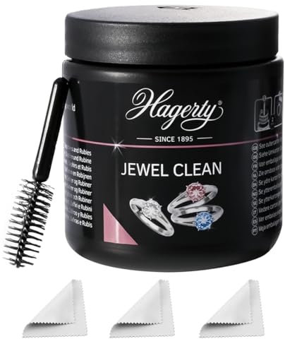 Jewellery Dip Cleaner & 3 x Jewellery Polishing Cloth, Effective Silver Cleaner for Jewellery Cleaning Solution for Gold, Diamonds, and Platinum Ring Cleaning Kit for Sparkling Results