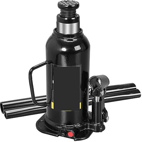 OUTFYT Cric De Voiture Hydraulique, Cric-Bouteille Hydraulique Soudé, Capacité De 12 Tonnes (24 000 LB), Accessoires De Voiture Forte Capacité De Charge