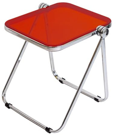 Moderna mesa auxiliar plegable de acrílico para sala de estar, dormitorio, cocina, muebles plegables rojos con diseño de escritorio pequeño