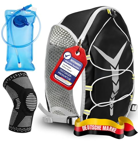Laufweste mit 1L Trinkblase – Leicht & Atmungsaktiv – Trinkrucksack für Joggen, Trailrunning & Radfahren – Unisex