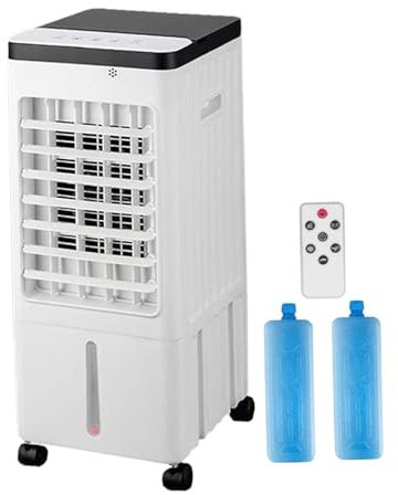 LOVIVER Ventilador de enfriamiento de Aire evaporativo Tanque de Agua Grande con Paquetes de ladrillo de Hielo Humidificador de Aire Acondicionado para el