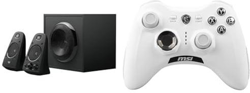 Logitech Z623 Lautsprecher-System mit & MSI Force GC30 V2 White Kabelloser