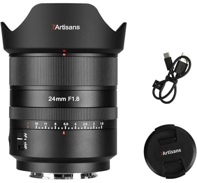 7artisans AF 24 mm F1.8 Vollformat-Kameraobjektiv für Sony E-Mount Autofokus STM Eyes/Face Tracking (E)