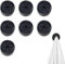OYIWINMI Lot de 20 porte-serviettes ronds en ABS - Accessoires de camping sans perçage - Accessoires de cuisine pour caravane et camping-car - Gadgets pratiques pour la maison et la cuisine - Noir