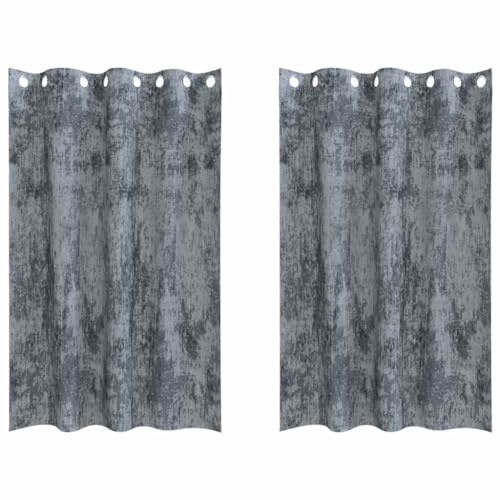 vidaXL Velvet Curtains 2 pcs Silver Grey 175 x 140 cm Velvet, Modern Velvet Curtains, Room Darkening, Thermal Insulation, Stylish Indoor Window Treatments, Functional Decor, Elegant Drapes