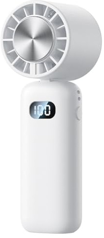 Bosiyrggrl Mini Ventilateur de Compression Glace, Ventilateur Portatif Refroidissement, Mini Affichage Numérique Pliable, Ventilateur Bureau Muet, Ventilateur de Cou de Compression de Glace,B