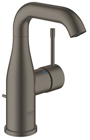 GROHE Essence | Badarmatur - Einhand-Waschtischbatterie, DN 15 M-Size | hard graphite gebürstet | 23462AL1