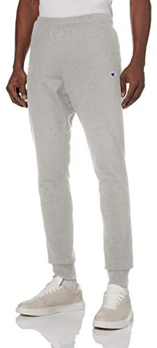 Champion Men's Jersey Jogger Sweatpants, Oxford Gray, M UK