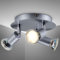 B.K.Licht - LED Deckenlampe schwenkbar, warmweiße Lichtfarbe, GU10 Fassung, LED Deckenleuchte, LED Lampe, Wohnzimmerlampe, Schlafzimmerlampe, Küchenlampe, Deckenstrahler, 16x8,2 cm, Titanfarbig