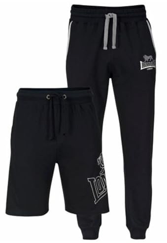 Lonsdale Herren Jogginghose und Shorts Normale Passform Doppelpack GIFFORDLAND