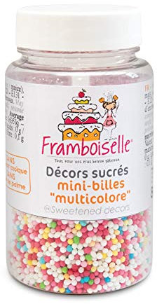 Framboiselle - Pots Décors Sucré Mini Billes Multicolores 80 g