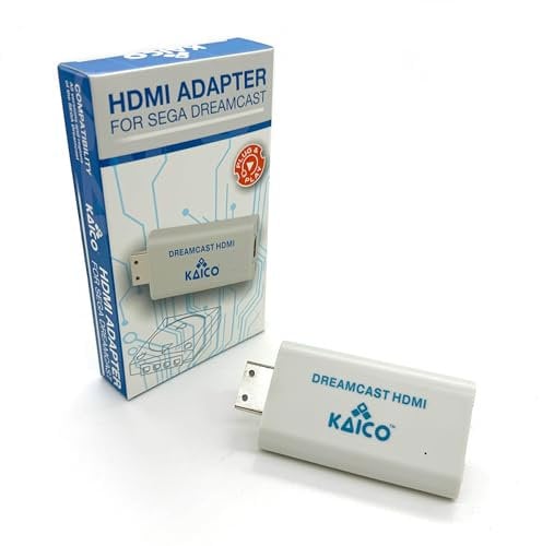 Kaico Sega Dreamcast HDMI Converter - Simple Plug and Play HDMI Converter for Sega Dreamcast - by Sega Dreamcast VGA Cable to Dreamcast HDMI - The Best Sega Dreamcast AV Cable