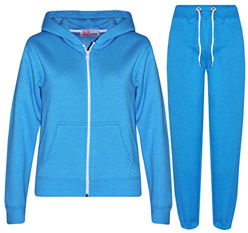 A2Z 4 Kids Grey Plain Tracksuit Hoodie with Joggers Jogging Suit Sweatpants Sports Activewear Set for Children Girls Boys Age 2-13 Years