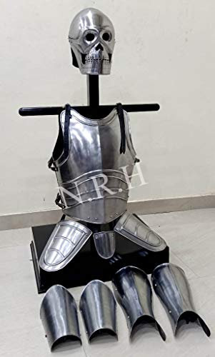 Barbuta-Helm, Arm- und Beinschutz, Brustpanzer, Muskeljacken-Set