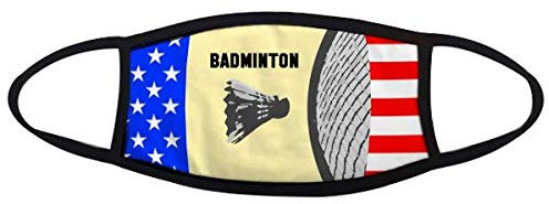 Badminton-Maske, Art-Deco, Sport, Britische Mode, Staubschutz, Sterne, Streifen, Flagge