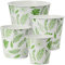 Briful Pflanzschale Pflanztopfe 4er Set Blumentopf Dekorativen Shabby Chic Style Zink Töpfen Übertopf mit Blatt-Motiv