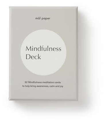 Mal Paper Mindfulness Meditationskarten-Deck, 52 Stück, ideal für Achtsamkeit, Herausforderung, Mantras, Meditationswerkzeuge, inspirierende Karten und als positives Denkwerkzeug