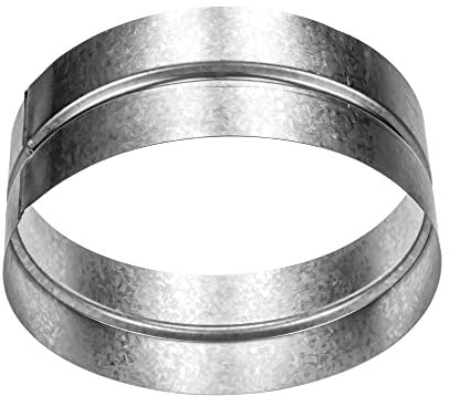 6 Inch / 150mm Metal Vent Duct Connector - Vent Extension - Galvanized Metal Pipe Connection - 6 Inch Dryer Vent Coupler - Metal Drier Pipe Coupling - Rigid 6In Metal Hose Extension