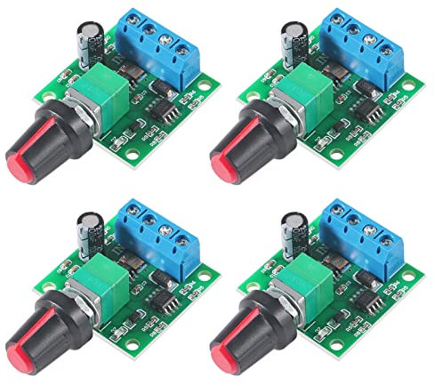 AOICRIE 1,8 V 3 V 5 V 6 V 7,2 V 12 V 2A PWM Motor-Drehzahlsteller,DC drehzahlregler 12v,Motordrehzahl Schalter Controller Led Volt Regler Speed Controller (4PCS)
