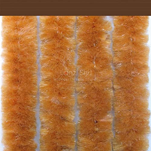 Tenda antimosche Moschiera Ciniglia Extra vellutata ø42 mm, Vari colori/misure, Porte esterne/interne, Divisori, Negozio, Camper ottima Schermatura 100% MADE in ITALY (140 x 230H cm, Bronzo)