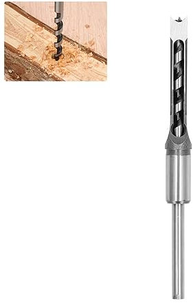 Mortice Chisel Mortice Drill Bit Set, Square Hole Mortiser Drill Bit Alloy Steel Adjustable Mortising Chisel Woodworking Power Tool for Square Hole Drills and square tenon machines (12.7mm)