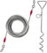 20ft (6m) Dog Tie Out Cable with 16 (40cm) Heavy Duty Steel Spiral Ground Spike Stake Dog Chains for Outside Tether, Camping Lead Hook Leash (6 metre)
