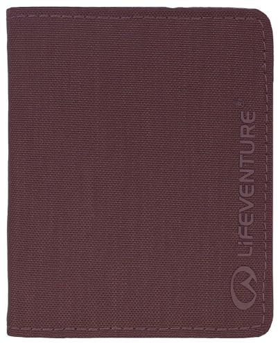 Lifeventure Geldbörse im Trifold-Design mit RFID-Schutz – Portemonnaie mit Reißverschluss für Reisen aus umweltfreundlichem Recyclingmaterial (Lila)