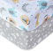 Spannbettlaken Spannbetttücher für Babybetten Kinderbett, atmungsaktives Mikrofaser Matratzenbettlaken, Oeko-TEX Zertifiziert, 60x120cm, 2er, Tier/Stern