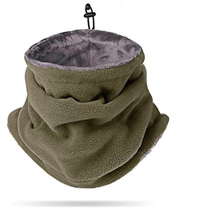 LumiSyne Winter Halswärmer Für Herren Damen Fleece Schlauchschal Mit Einstellbare Kordelzug Thermo Halsschlauch Gesichtsschal Loop Schal Multifunktionstuch Für Outdoor Radfahren Ski Motorrad Laufen