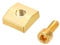 sourcing map Guitar Locking Nut Clamp and Screws Metal Guitar String Block Nut Fittings Gold for Tremolo Bridge 3pcs