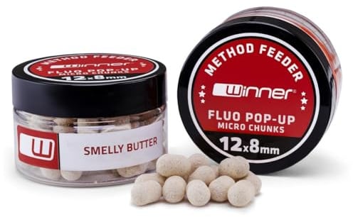 Tandem Baits Method Feeder Fluo Pop-Up Micro Chunks, Karpfen-Pop-Ups Dumbells, Karpfen Angeln ohne Mühe, Köder zum Große-Fische-Angeln, Karpfenzubehör für Profis Hobby-Angler 20 g